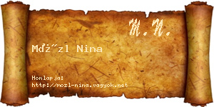 Mözl Nina névjegykártya
